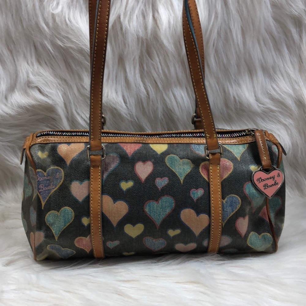 Authentic Dooney & Bourke CC Hearts Shoulder Bag